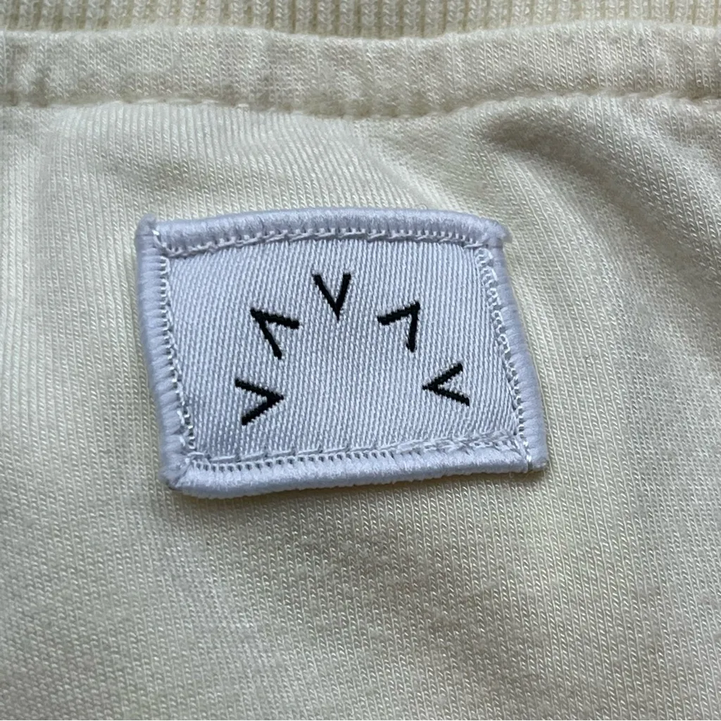 Varley Women SZ Small Cream Jersey Knit Pant Pull-On Drawstring Stretch *FLAWED - Image 4