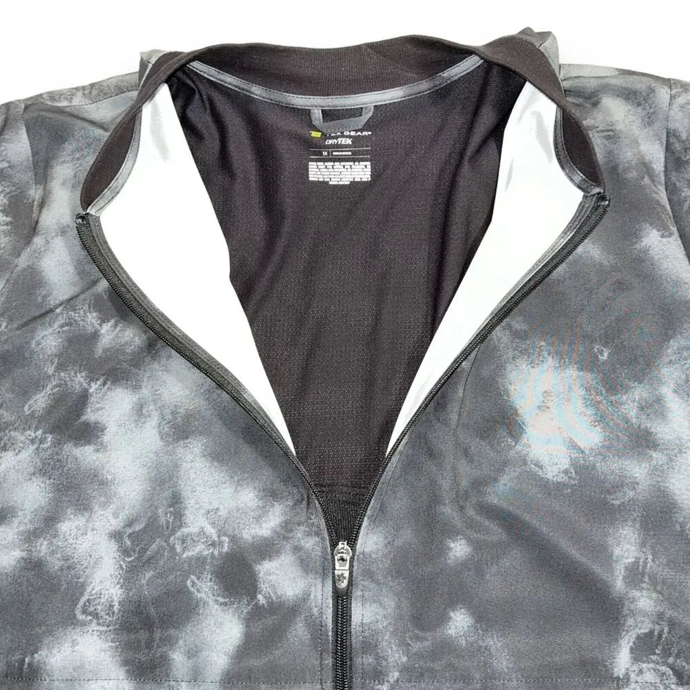 Womens Athletic Jacket Lightweight Outdoor Full Zip DryTek Black 1X - Image 5