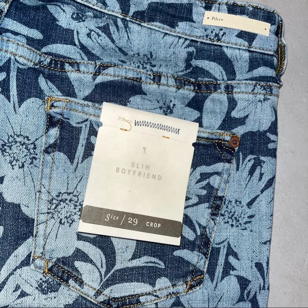 NEW Pilcro & The Letterpress Anthropologie Floral Jeans - Image 9