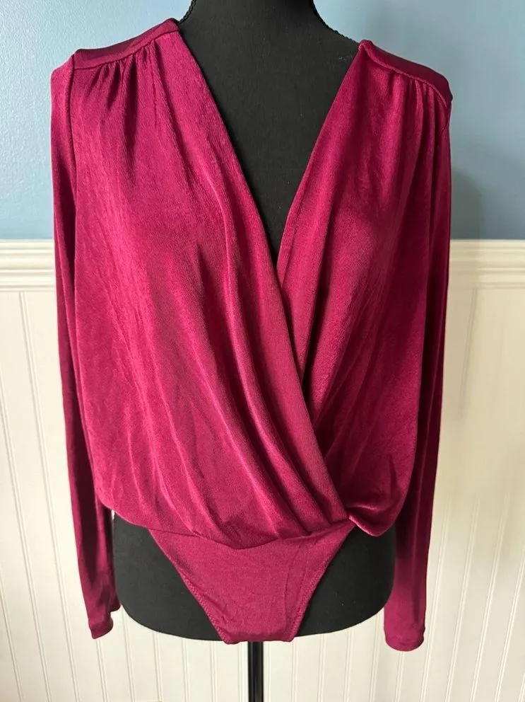 NWOT Free People Revolve Turnt Bodysuit ~ Dark Rhubarb ~ Medium - Image 5