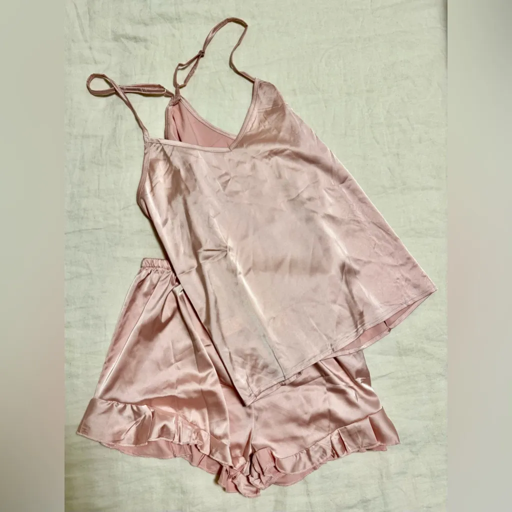 Satin Blush Sleepwear Set - Image 7