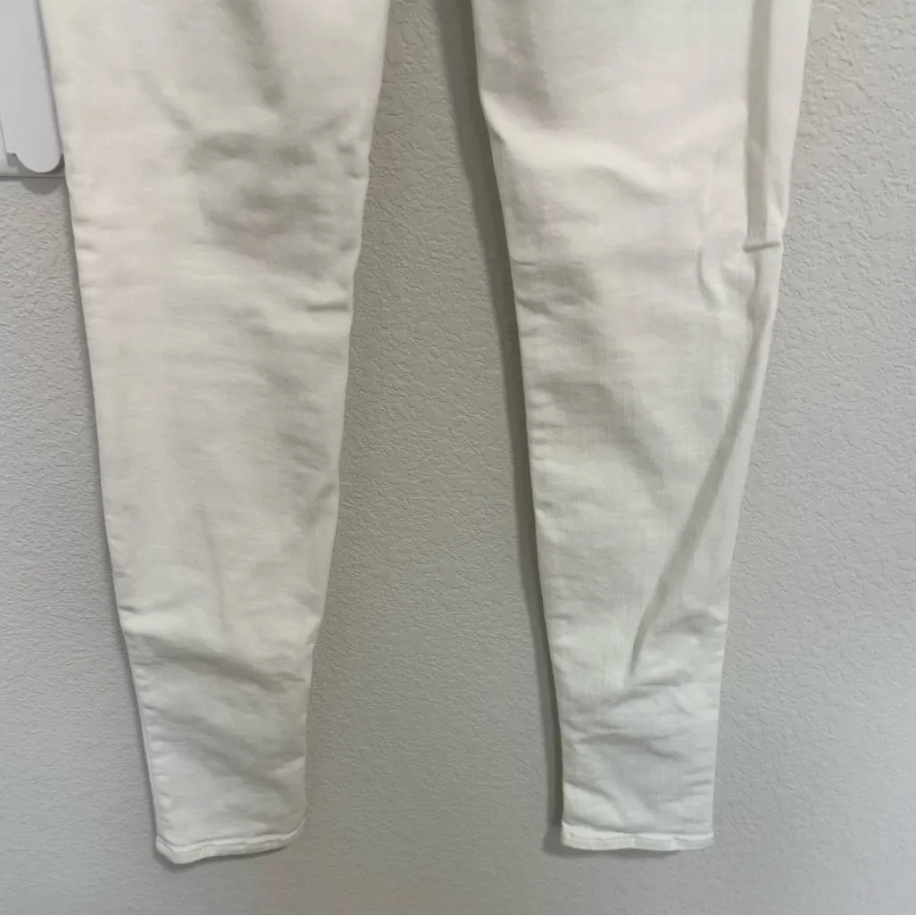 J BRAND Rare Willow Blanc Super Skinny White Moto Jeans Size 27 Midrise - Image 8