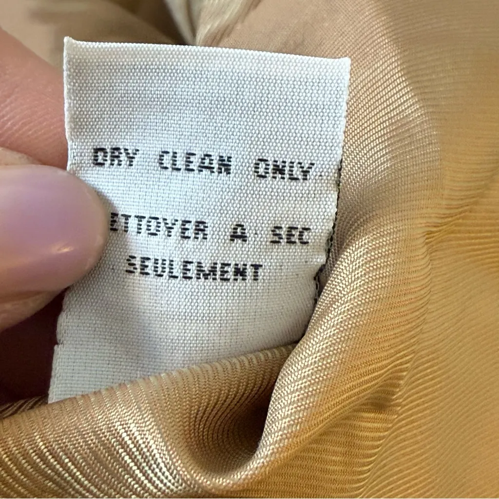 Vintage Talbots 12 Petite Pure Camel Hair Tan Brown Short Peacoat Toggle Close - Image 7