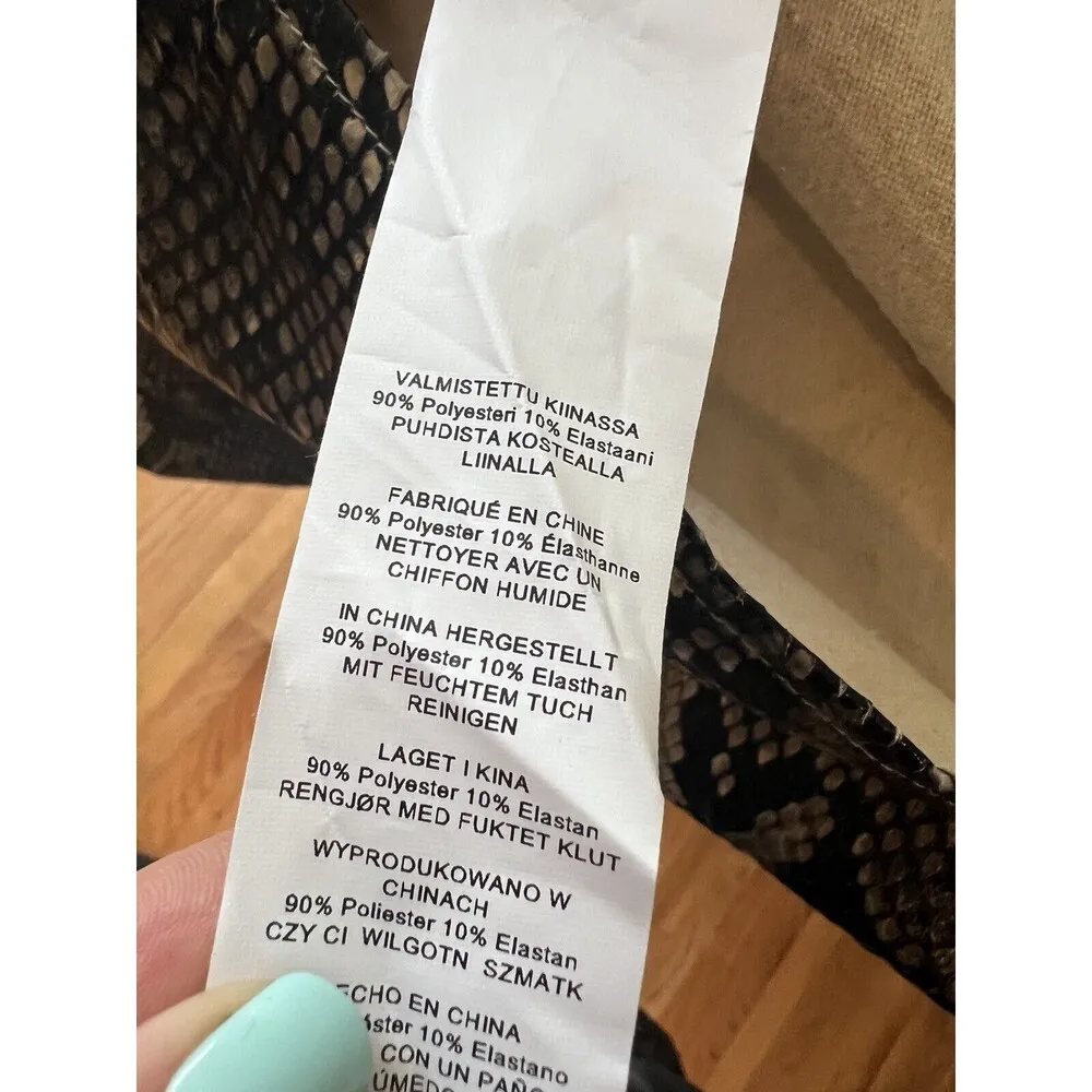 MISGUIDED TALL 8 Snakeskin Strapless Bodycon Hourglass Dress NWT - Image 7