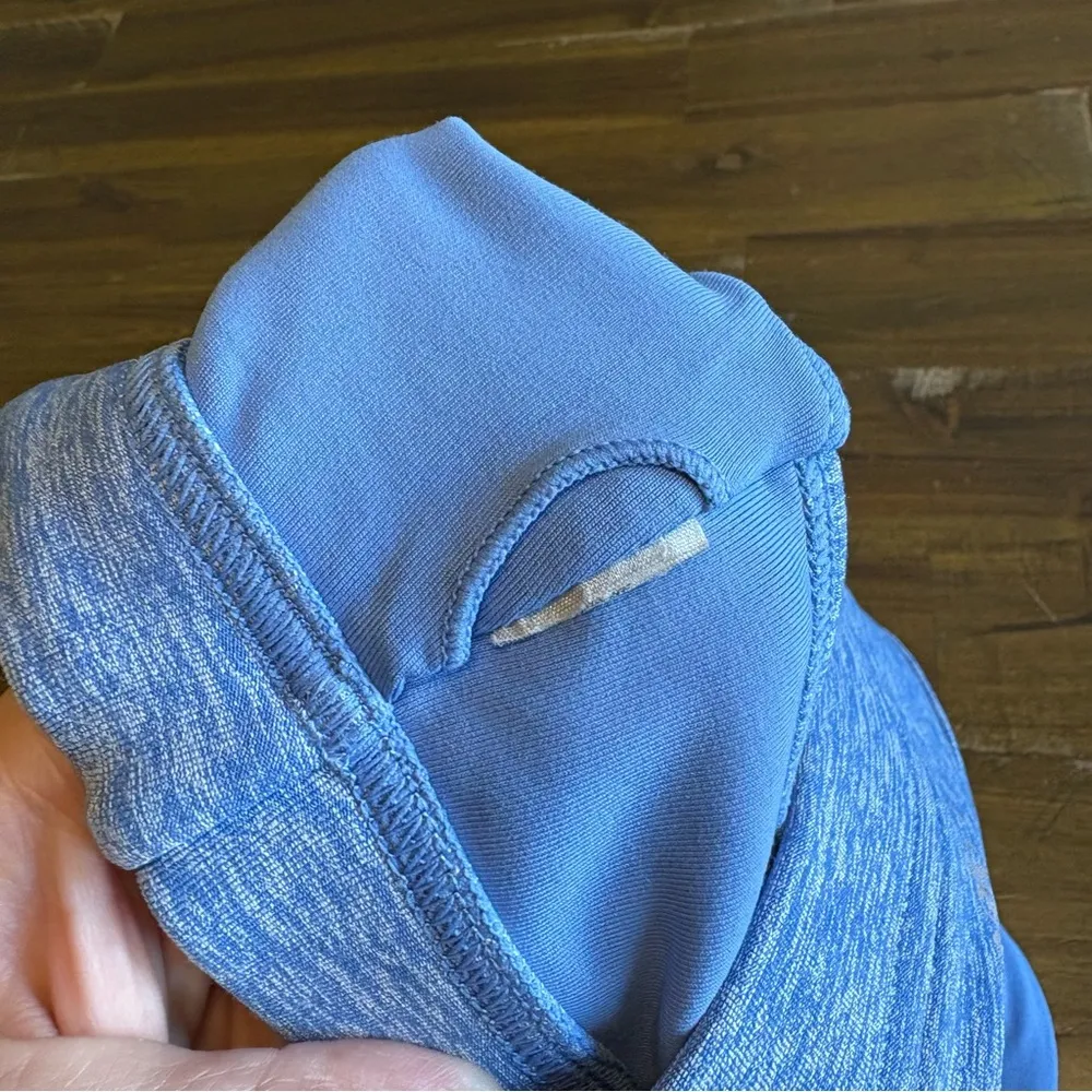 Lorna Jane Strappy Sports Bra Blue Heather Small Crop - Image 3