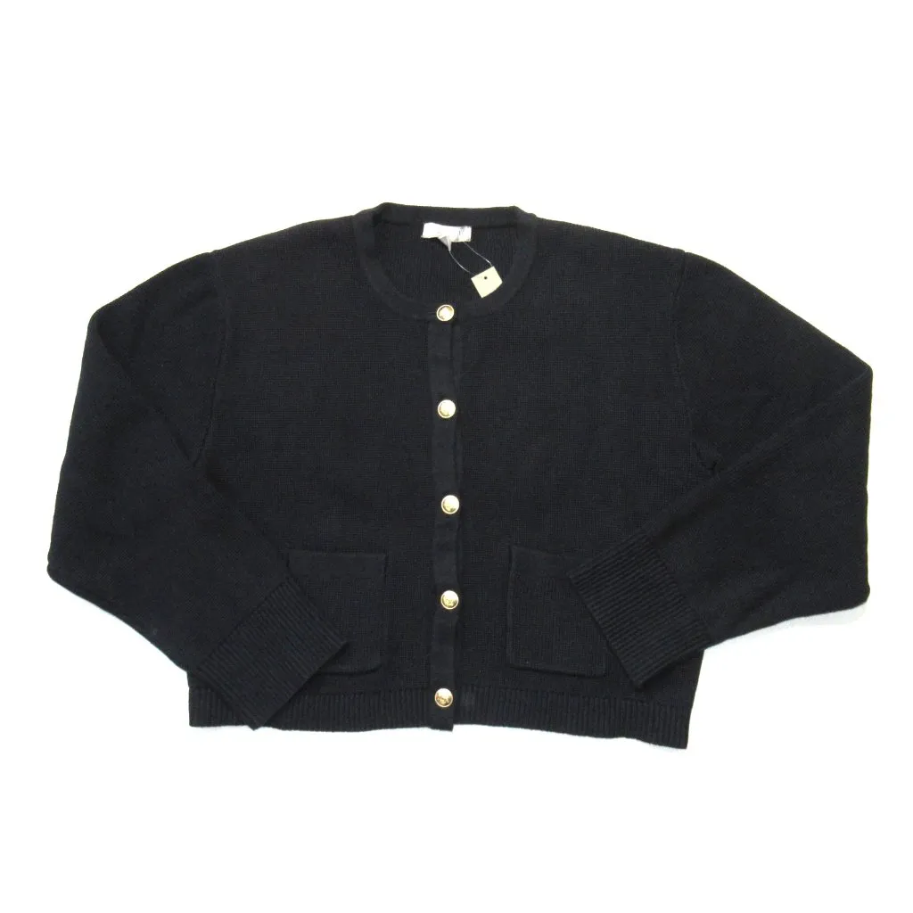 NWT J.Crew Relaxed Emilie Sweater Lady Jacket in Black Solid Cardigan M - Image 5