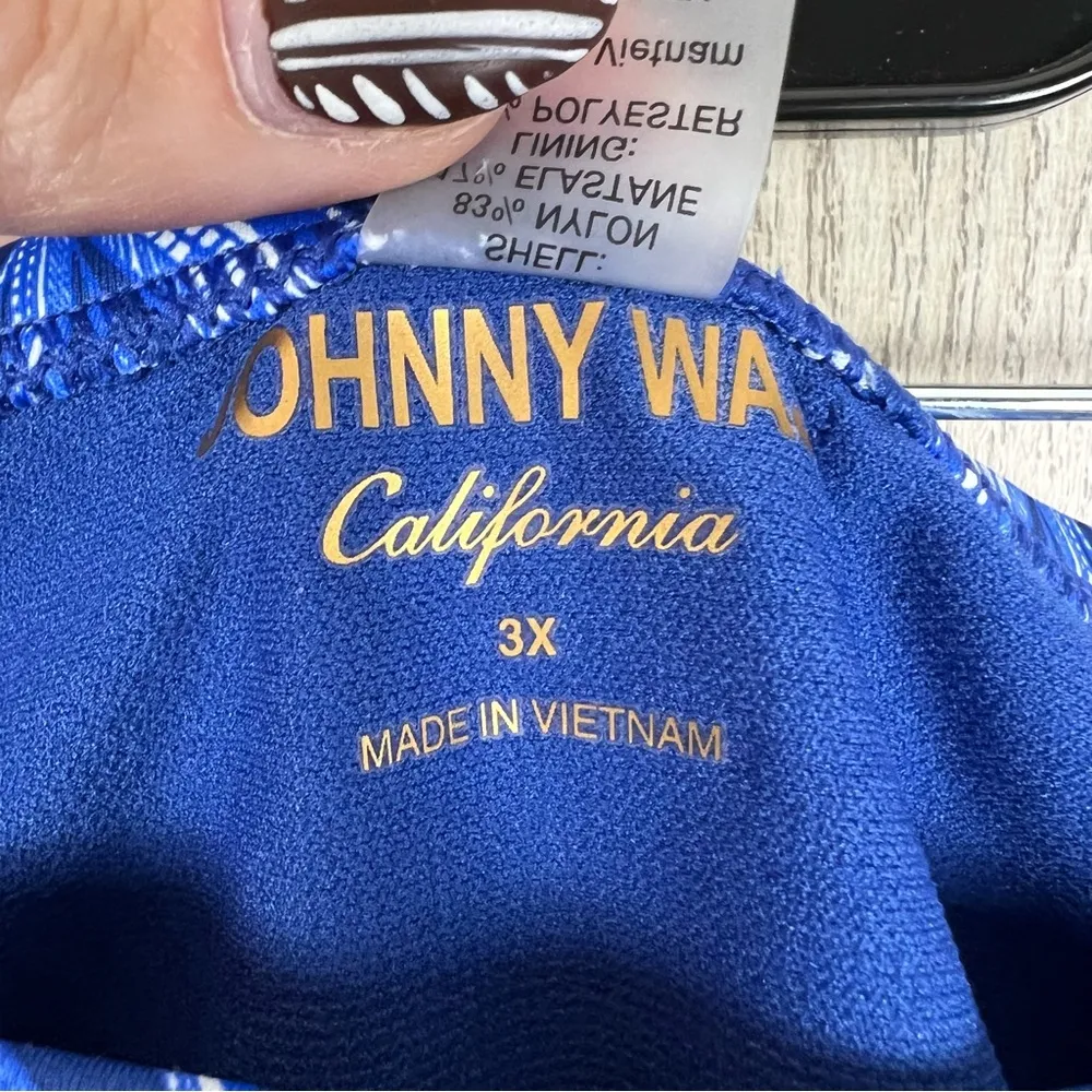 NWT Johnny Was Women's Yao Hipster Bikini Bottom 3X Blue Floral Pattern $98 - Image 4