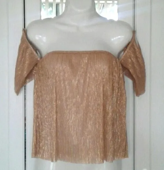 NWT Metallic Off The Shoulder Top - Image 5