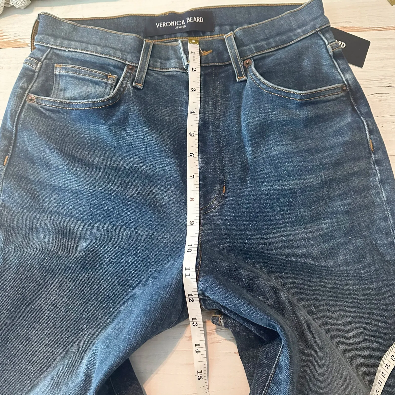 Veronica Beard Ryleigh Ankle High Rise Slim Jeans Vintage Rain Size 29 Blue - Image 10