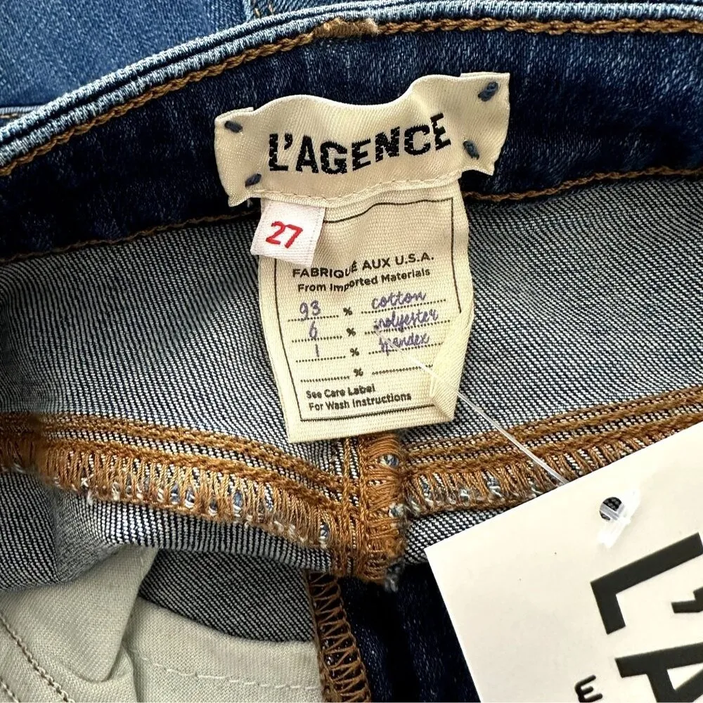 NWT L'AGENCE Margot High Rise Skinny Jean in Laguna - Size 27 - Image 3