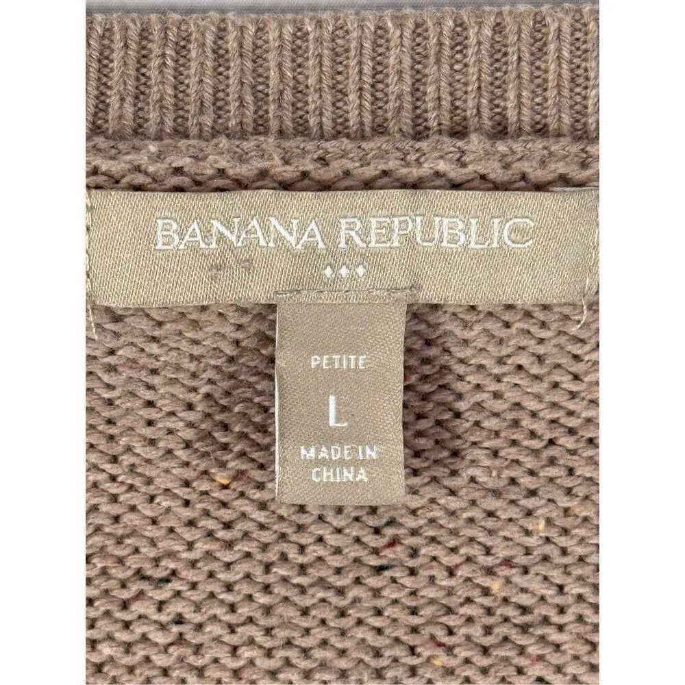B4 - Banana Republic Two Tone Marled Lightweight Sweater  size petite large - Image 3