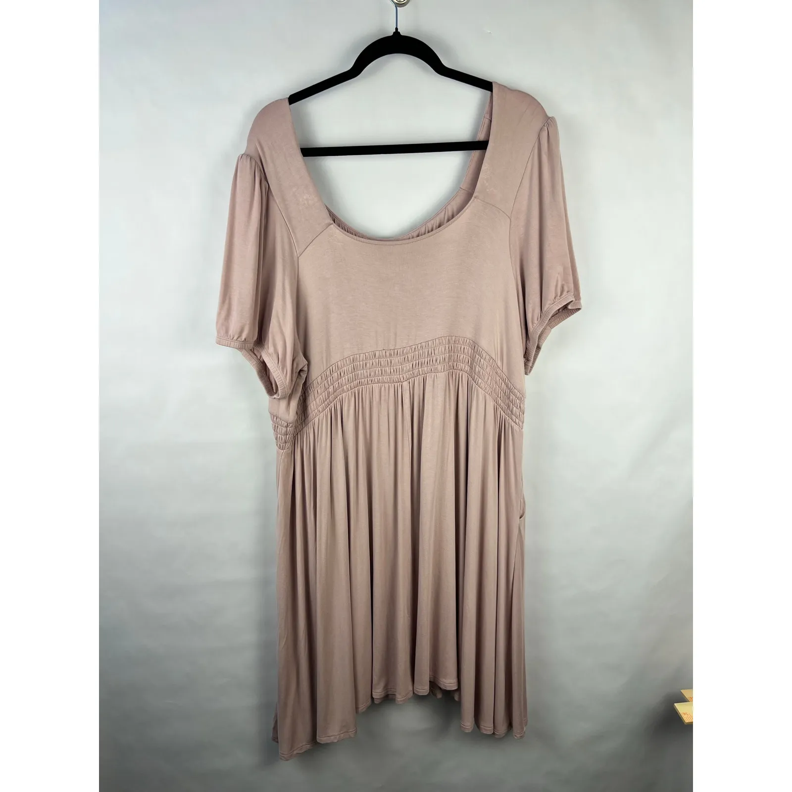 Torrid Babydoll Dress Mauve Super Soft Knit Rayon Spandex Scoop Neck - Image 11