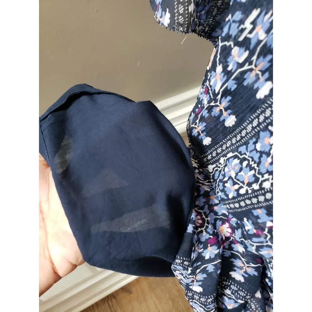 Paige Tank Dress Women's Large Multi Floral Ruffled Trim Tiered Adjustable Strap - Image 15