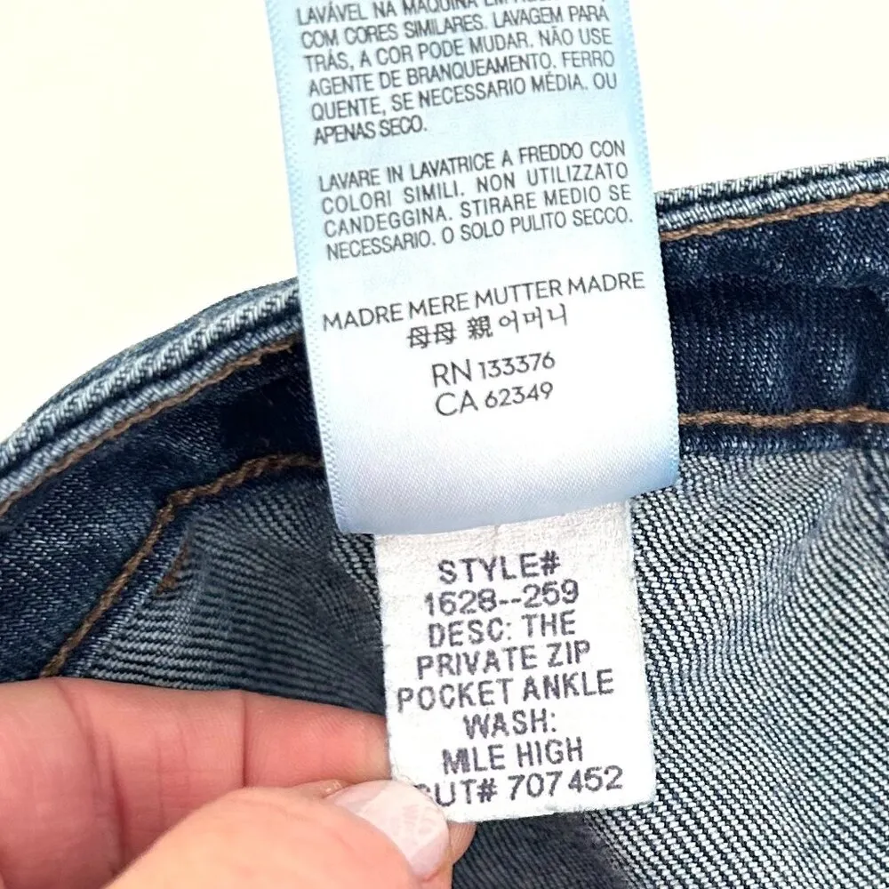 Mother Superior The Zip Pocket Ankle in Mile High Wash Size 30 - Image 8