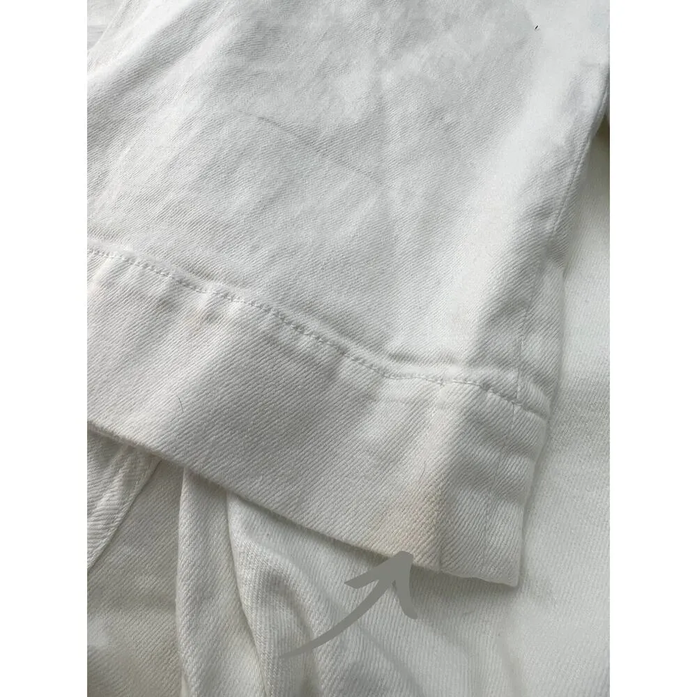 PILCRO Anthropologie 32 High Rise Bootcut Trouser Pants Wide Leg White Women - Image 4