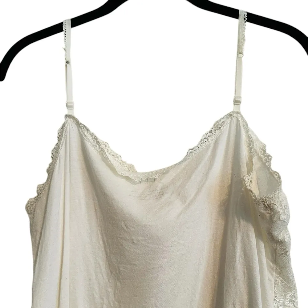 Floral Lace Cami Top Ivory Y2K Fairy Coquette Whimsy Boho Cottage Size Large - Image 5