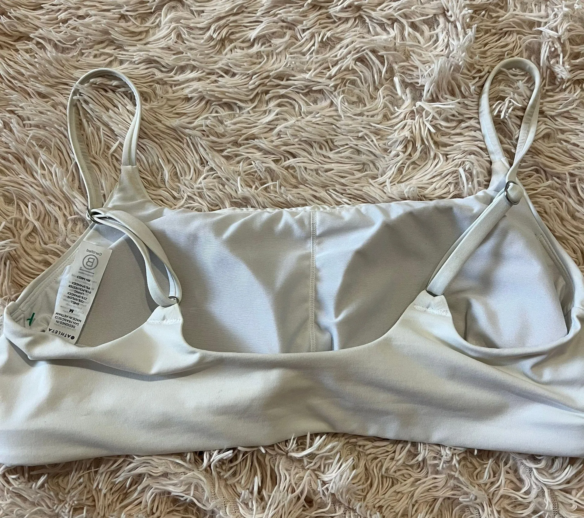 Athleta White Sports Bra - Image 3