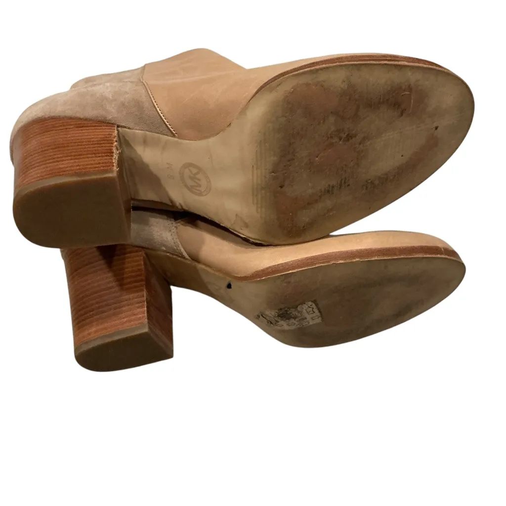 Michael Kors Noemi’s leather and suede ankle boots in light brown tan sz 8,5 - Image 5