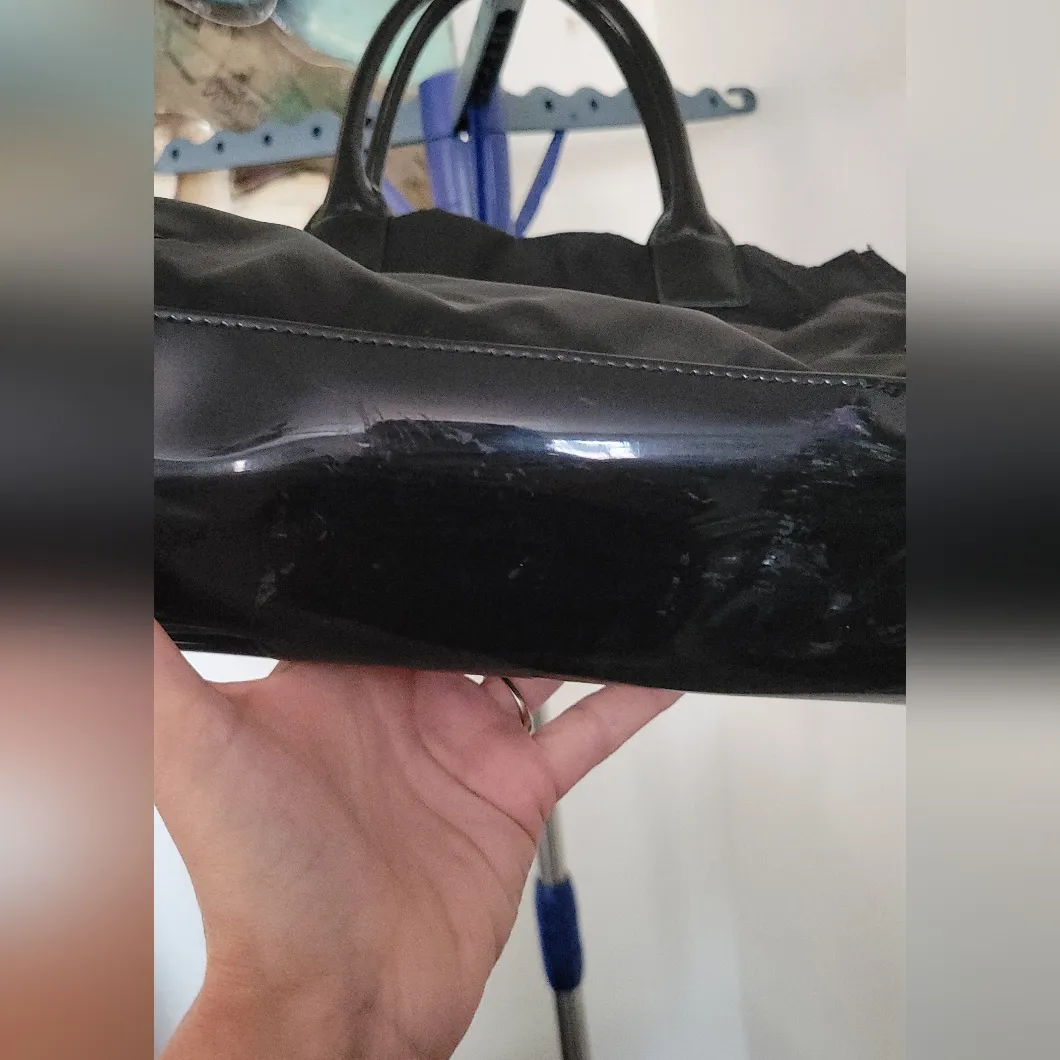 Tory Burch Black Nylon Tote Bag * Flawed* - Image 6