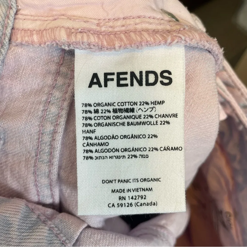 Afends THC Gigi hemp pink dye wide leg jeans high rise Size 30 - Image 10