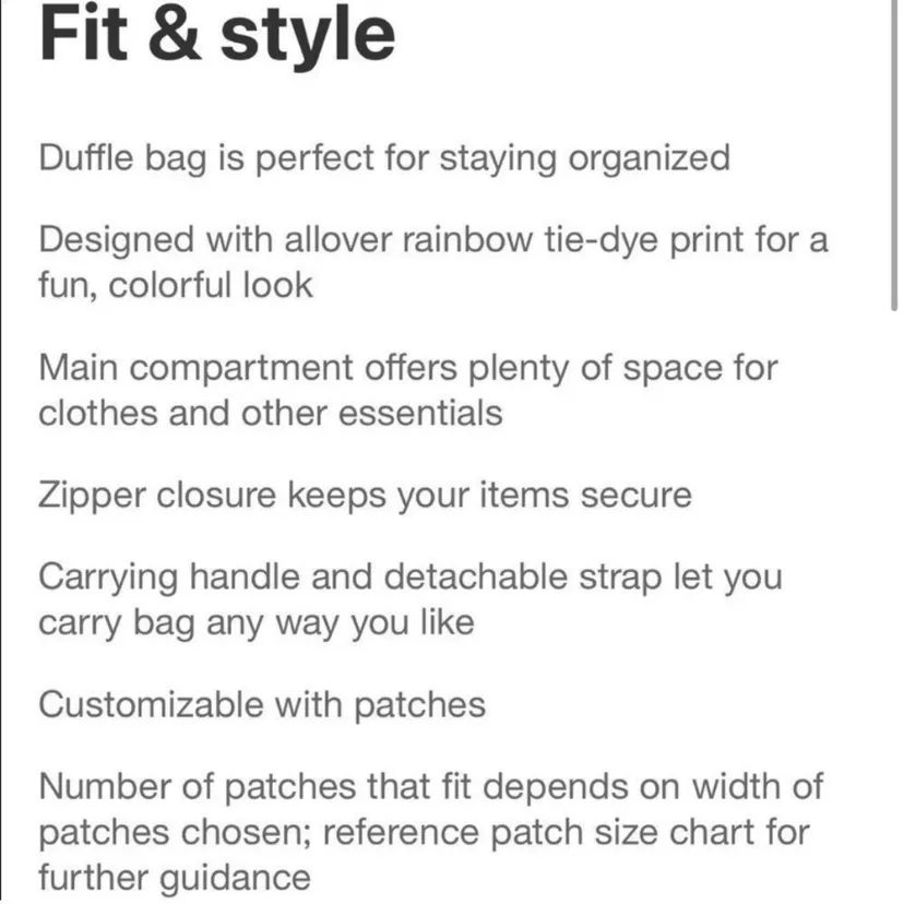 Stoney Clover Lane Rainbow Tie-Dye Duffle Bag - Image 6