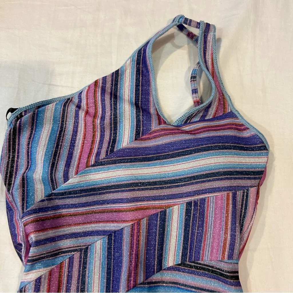 NEW Becca Swim Womens Metallic One Shoulder One-Piece Swimsuit - Image 6