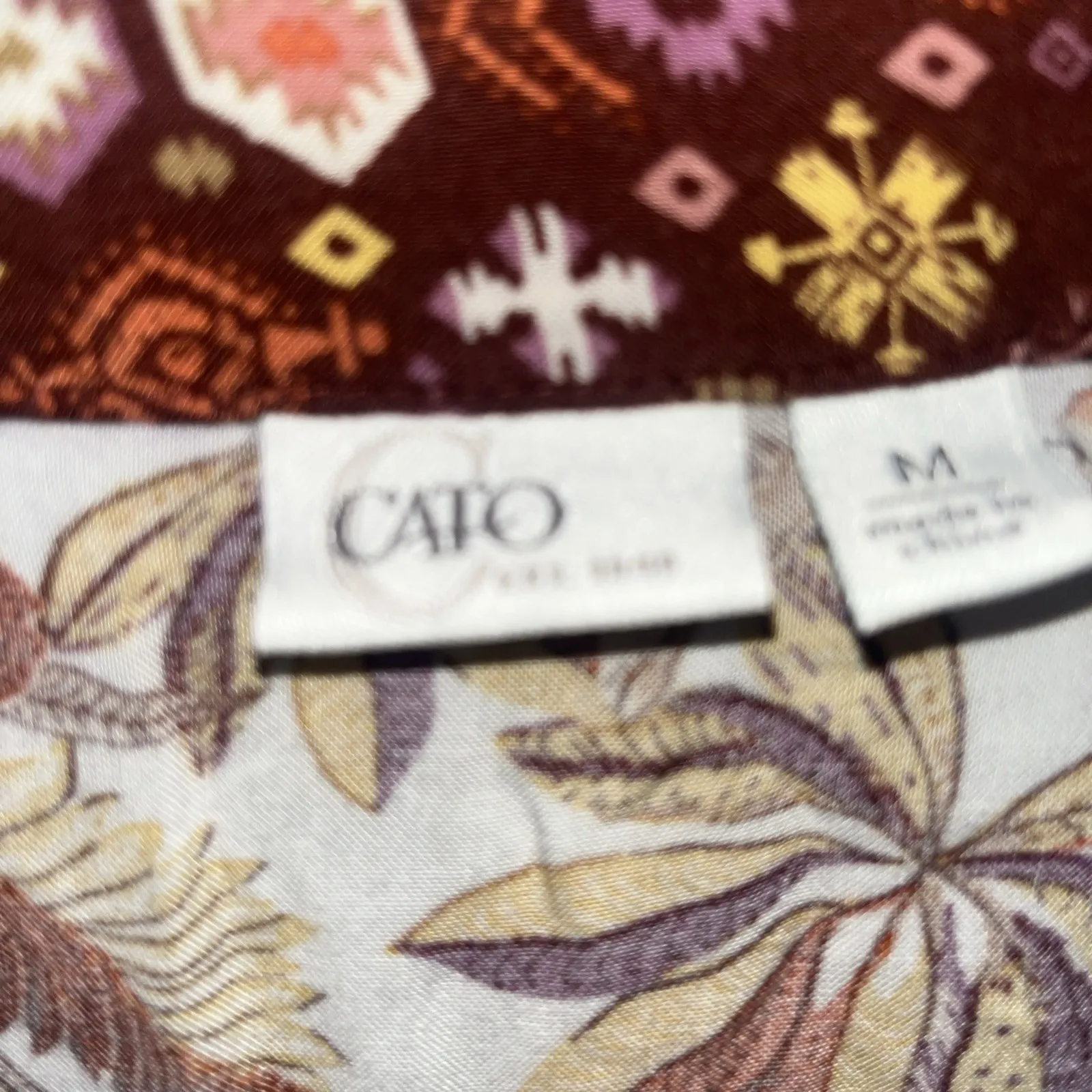 Cato Women's Fall Floral Boho Casual Open Front Kimono Size Medium - Image 2