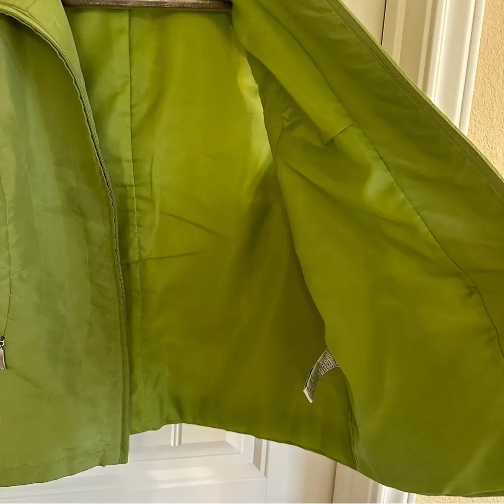 Allison Daley lime green lightweight front zip vest women 10 petite - Image 9