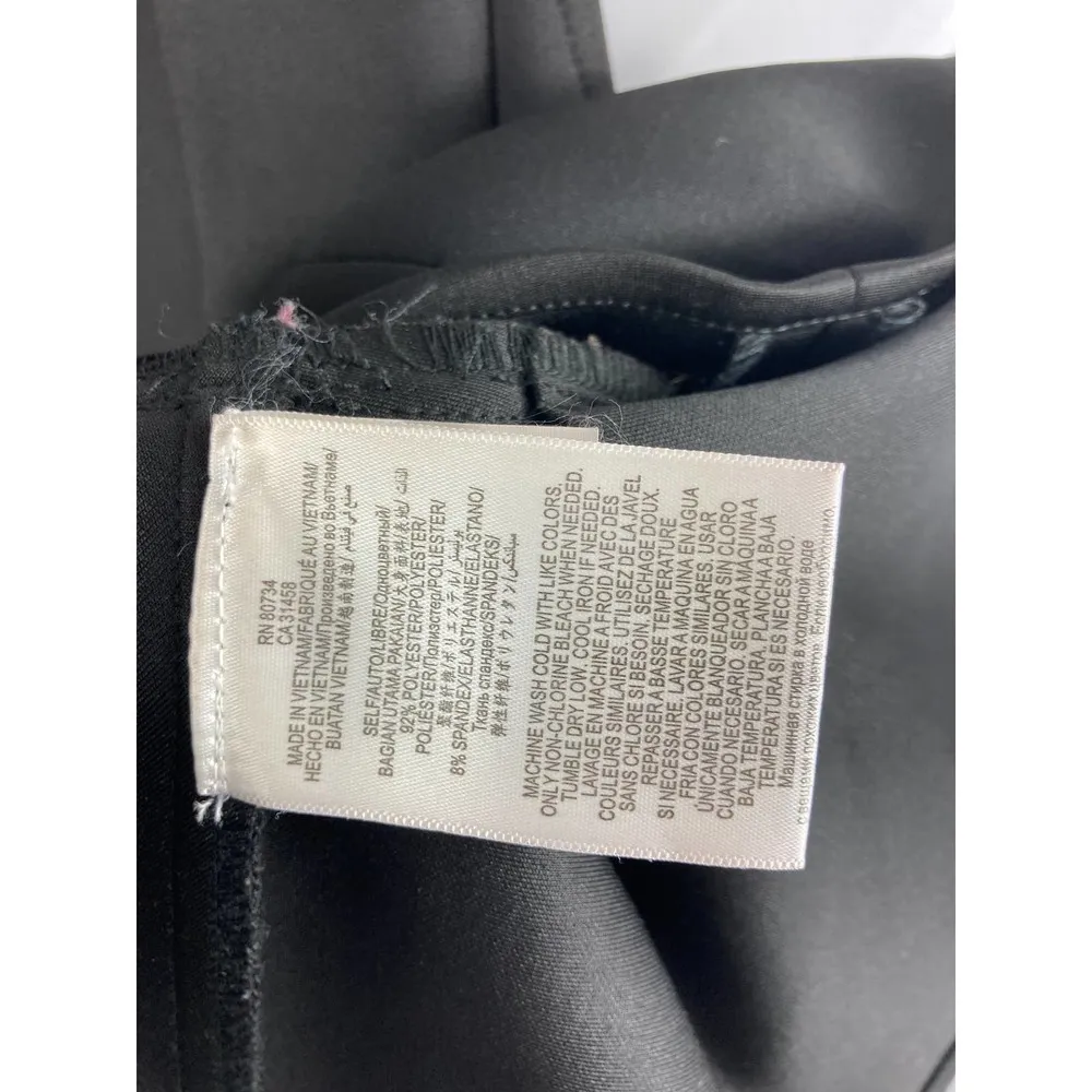 BCBGENERATION Peplum V Open Back Top Black M - Image 4