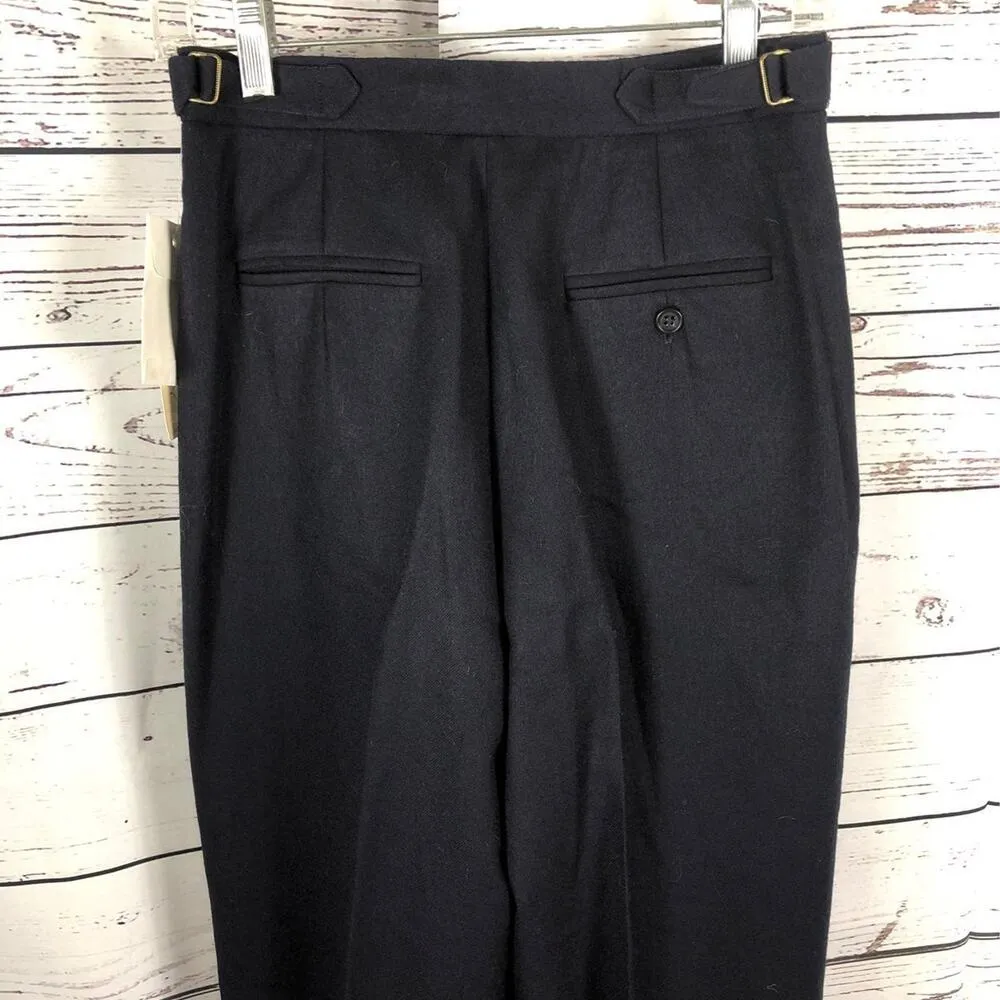 NWT vintage Jones New York country navy wool high waisted pleated pants size 6 - Image 9