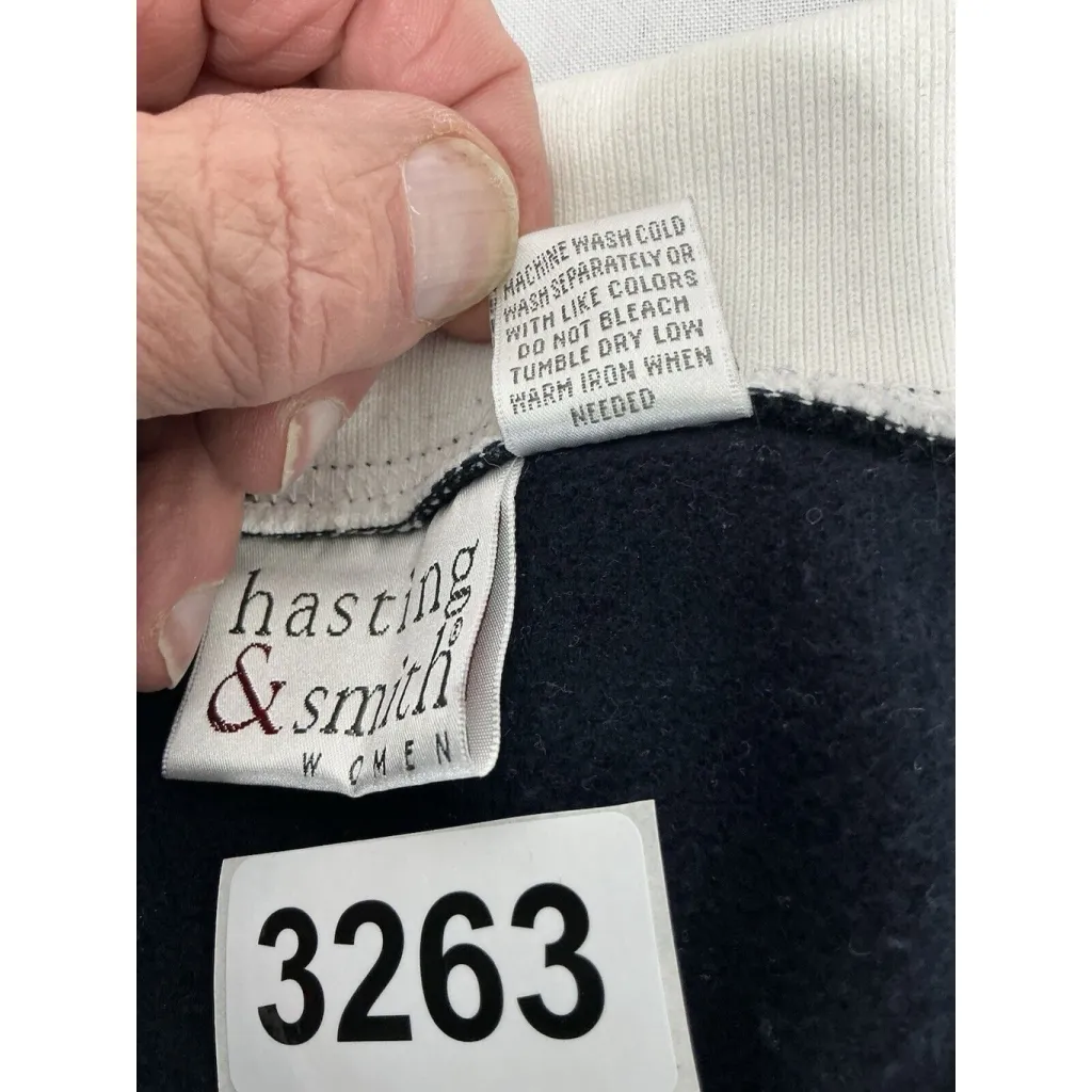 Womans Hasting & Smith Woman 3X Blue Christmas Theme Pullover Collar Sweatshirt - Image 4