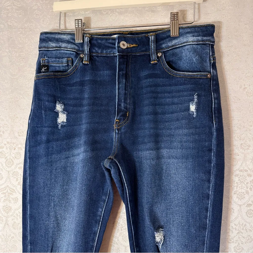KanCan Raw Hem Distressed Blue Jeans Skinny 9/28 - Image 2