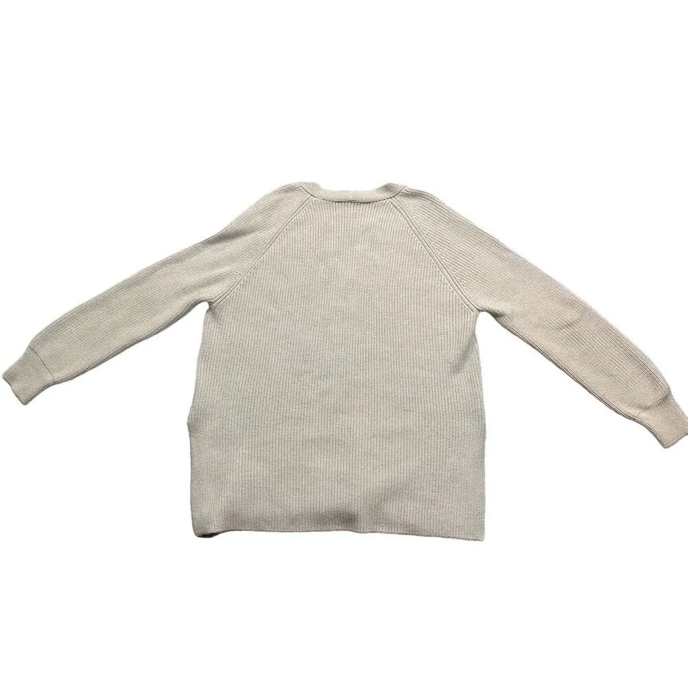 Athleta Switchback Pullover V-Neck Sweater Ivory Long Sleeve Women’s Size XS - Image 5