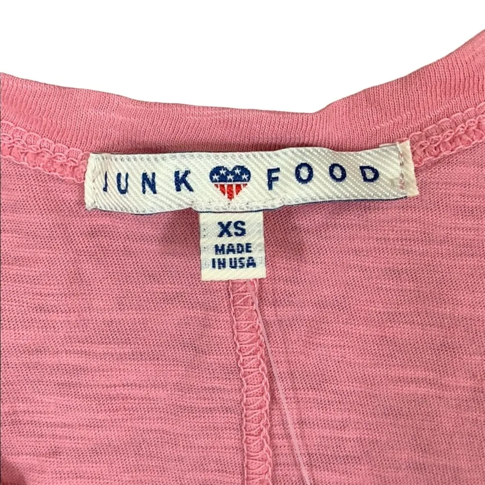 Junk Food Pink SUN KISSED Tank Pink/White Top - Image 3