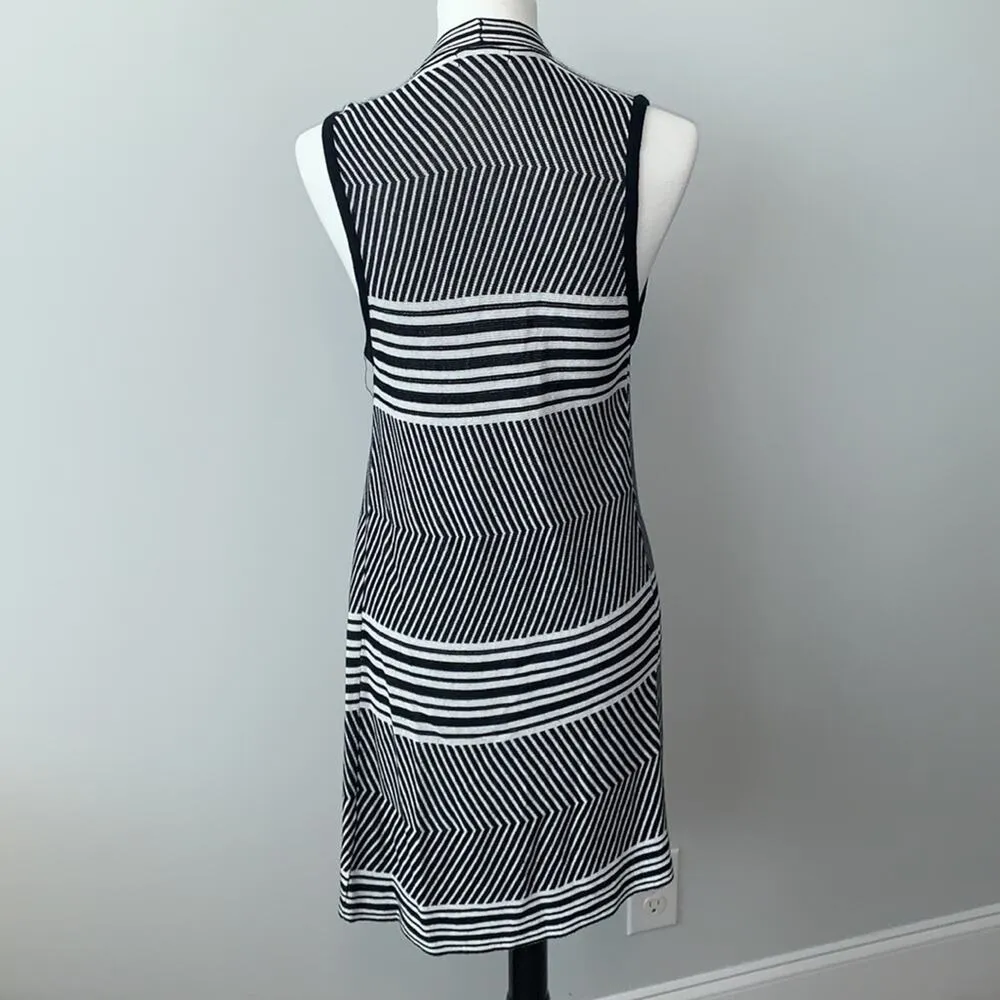 Premise Studio Open Front Drape Sleeveless Duster Cardigan Knit Sweater Sz M - Image 8