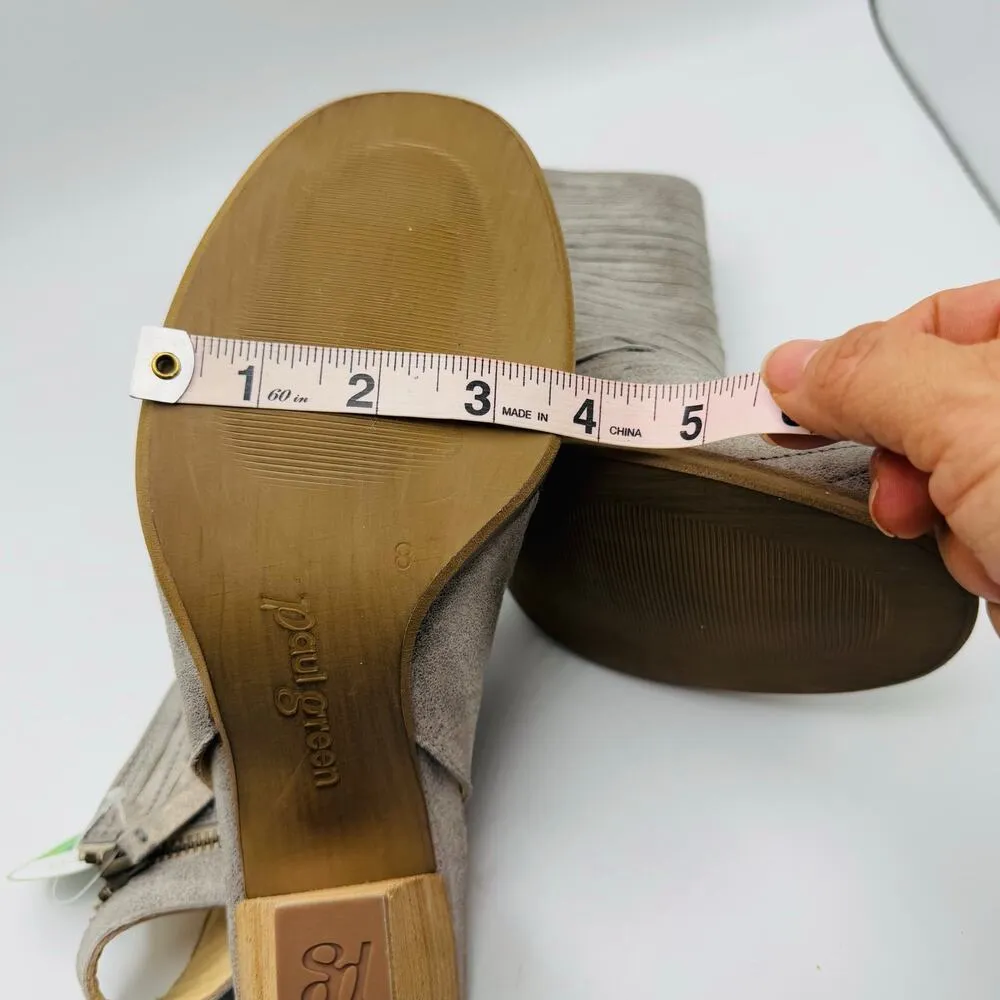 Paul Green in  metallic gray  Cayanne Peep Toe High Heel Booties 8 (US 10.5) - Image 12