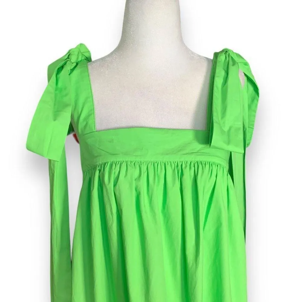 Christopher John Roger’s X Target Dress Bright Green High Low Tie Bow Sleeve XS Green - Image 2