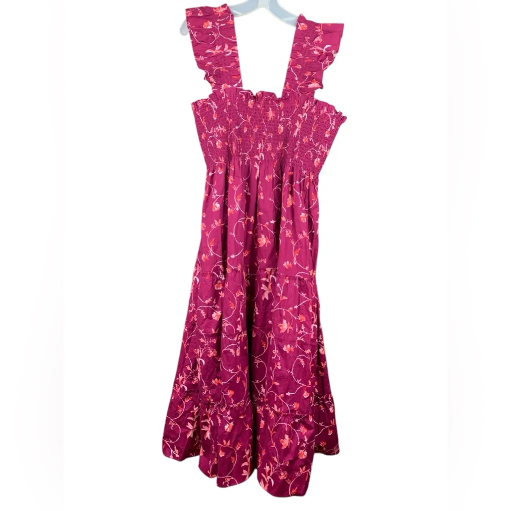Hill House size 2x Ellie nap dress burgundy botanical red Pink trad cottage boh - Image 4
