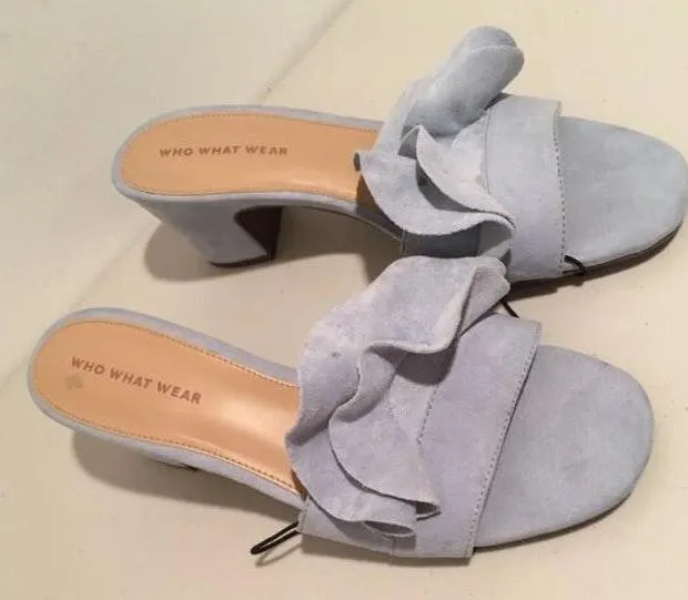 Ruffled Heels Blue Size 9 - Image 3