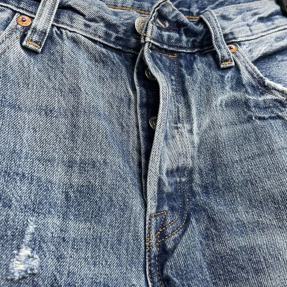 Levi’s SZ W27 L27 Patchwork Jeans Ragged Lands Button-Fly Distressed Frayed Hems - Image 8