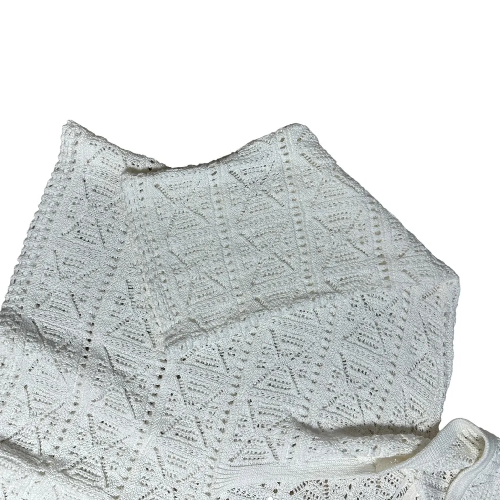 L Space White Diamond Eyes Cotton Hooded Sweater Womens XL - Image 3