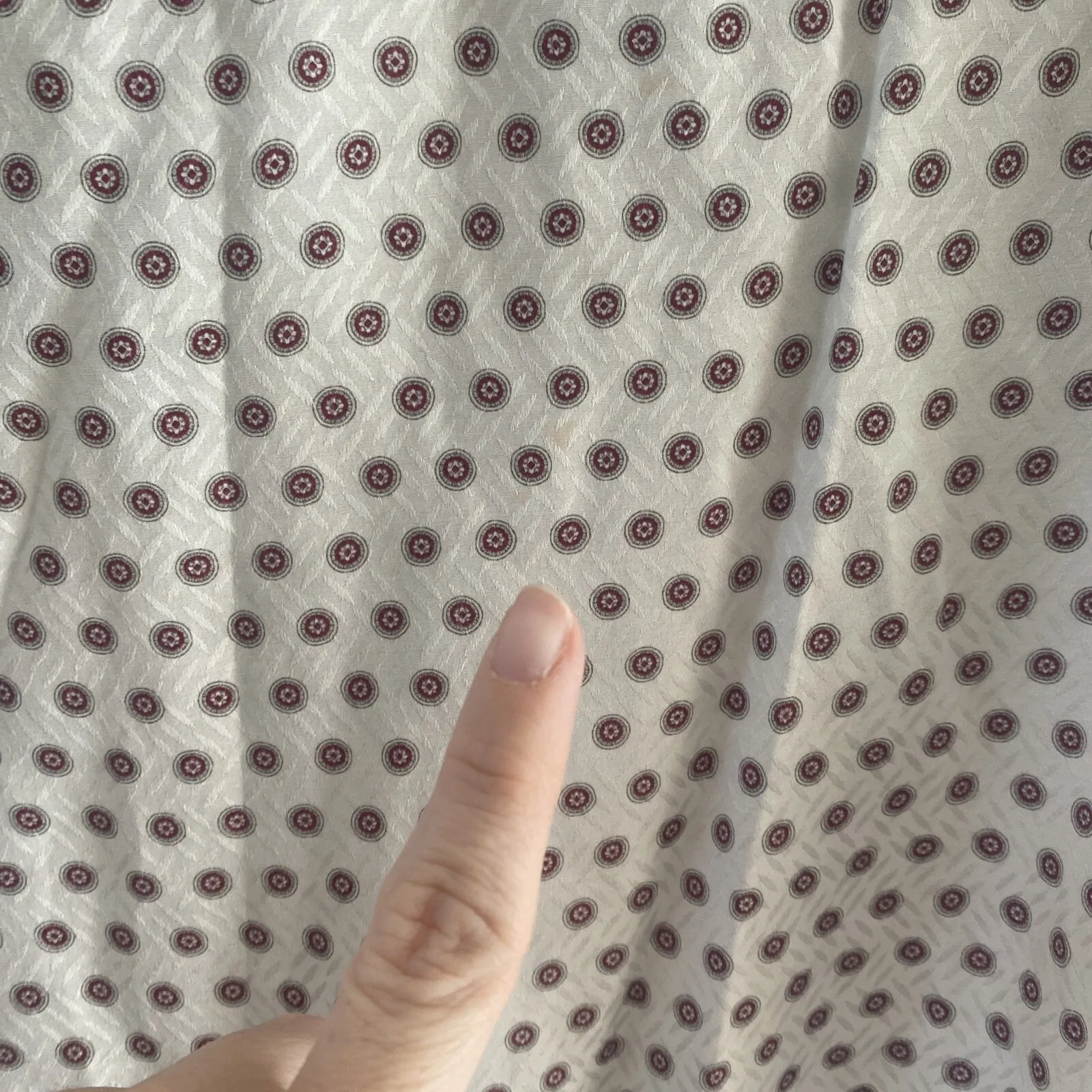 Massimo Dutti Womens 4 White V Neck Top Medallion Print Corpcore Subtle - Image 5