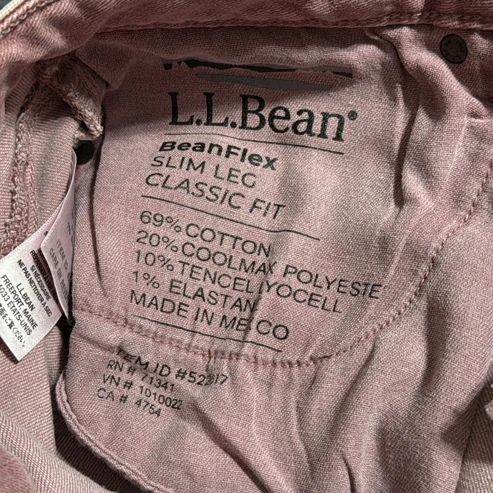 L.L. BEAN women’s 6 med/tall BeanFlex slim leg high rise jeans rose shadow new Pink - Image 13
