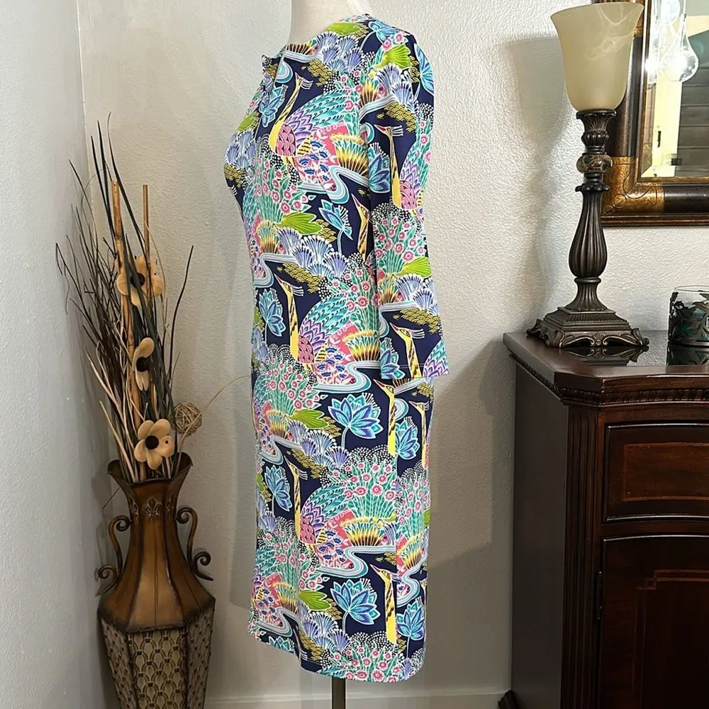 J.‎ McLaughlin Carly Paradise Print Sheath Dress Multicolor Catalina Cloth XS - Image 5