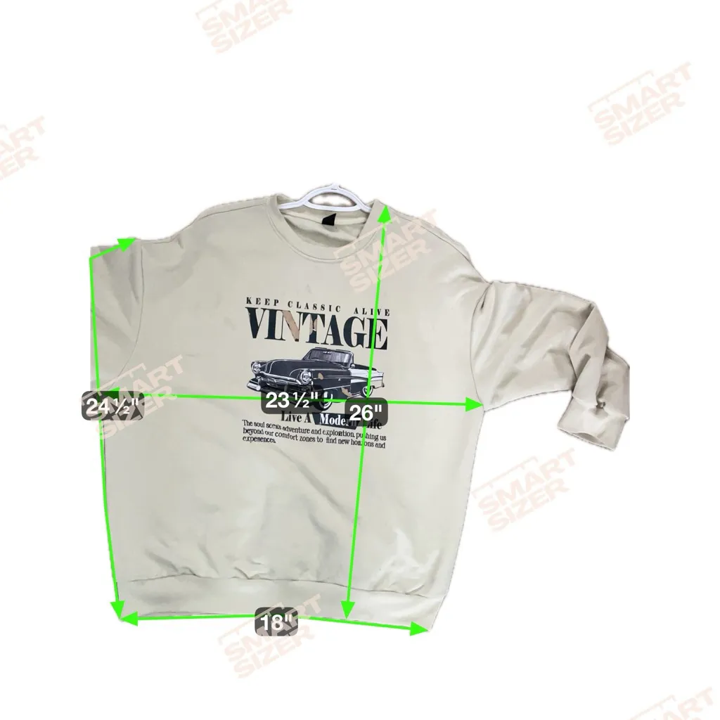 Women's Unbranded Sweatshirt M Beige Black Vintage Car Graphic Size M - Image 3