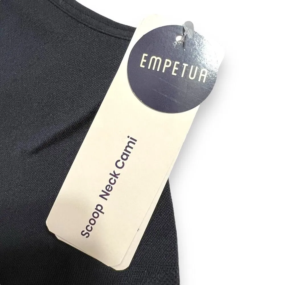 Empetua Womens Scoop Neck Cami Tank Top Slimming Fitted Adjustable Black 3XL Size 3X - Image 9