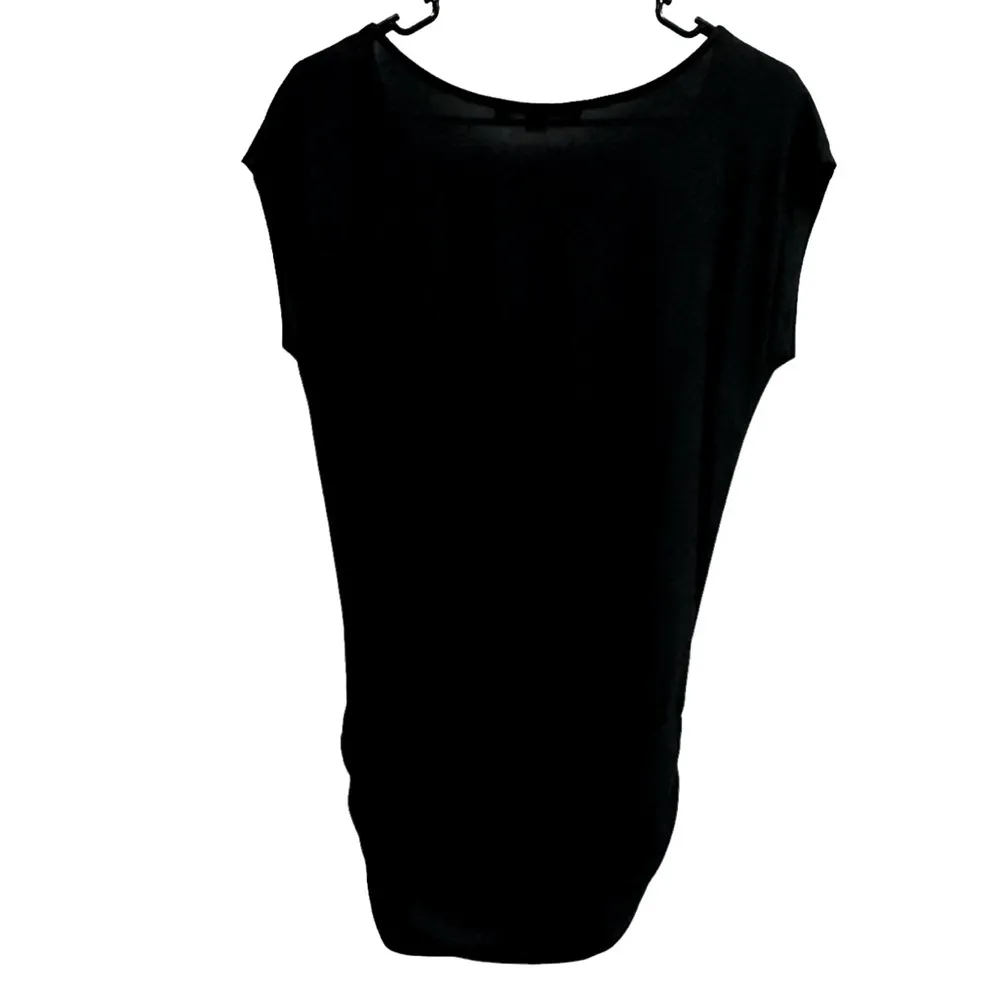Boston Proper Black Ruched Bottom Tunic Top Modal Spandex Blend Womens Small - Image 7