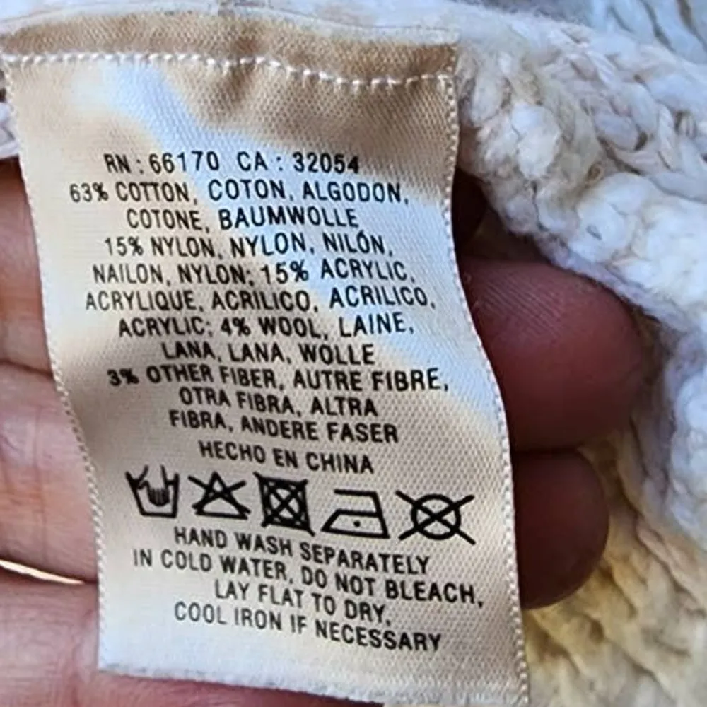 Anthropologie Angel of the North Cream Fringe Cardigan Sweater XS - Image 5