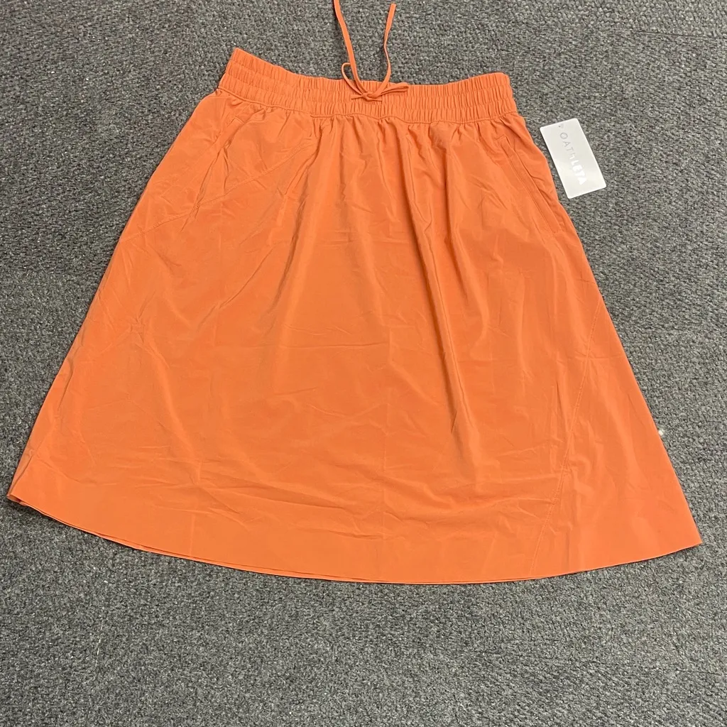 NWT Athleta Arrival Skirt Orange Midi Maxi Womens Size 18 Plus Orange Clay - Image 3