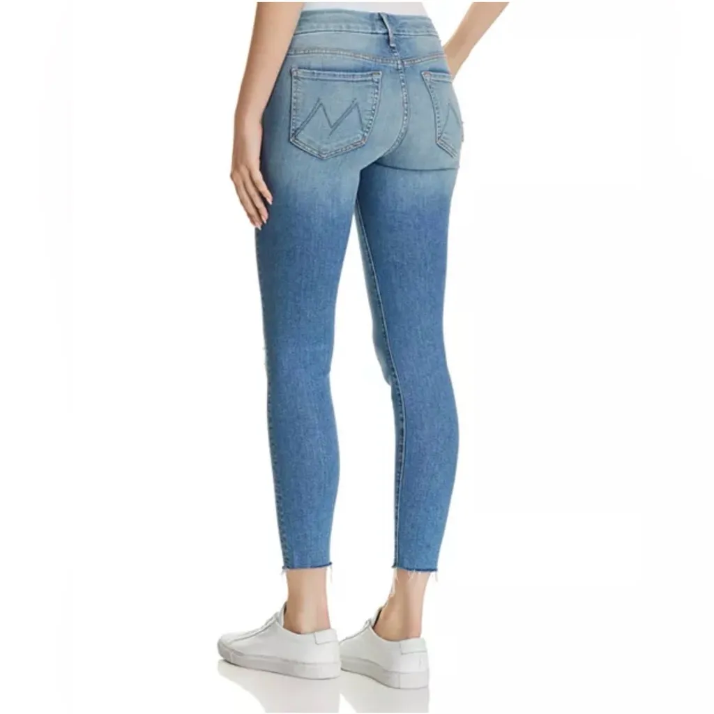 MOTHER Looker Ankle Fray Skinny Jeans in Love Gun Blue Size 25‎ - Image 3